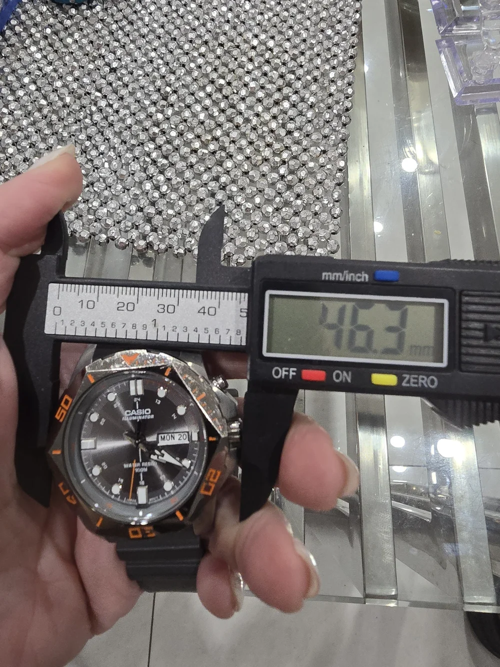 Casio Men's Black and Orange Resin Strap Watch - Illuminator